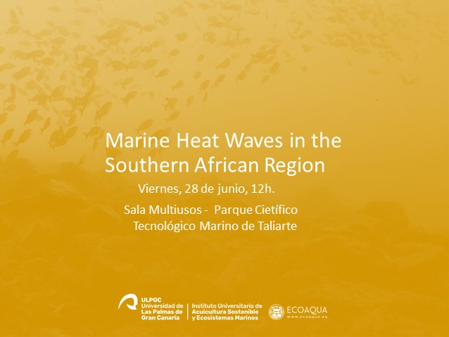 Charla: 'Marine Heat Waves in the Southern African Region'